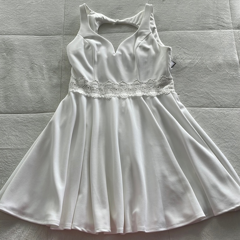 All white Macy’s dress